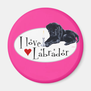 Svart Labrador valp Magnet
