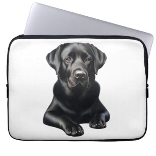 Svart Labradorhund Laptop Fodral