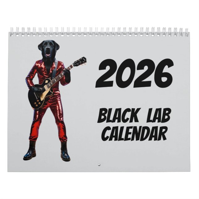 Svart Labradorkalender Kalender (Omslag)