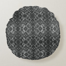 Svart lackeringsverk rund kudde