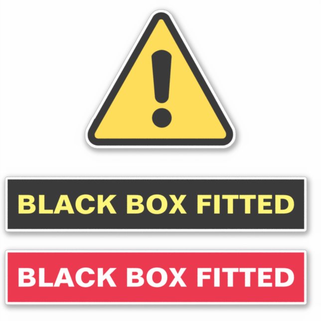 SVART LÅDA MONTERAD DEKAL (Framsida)