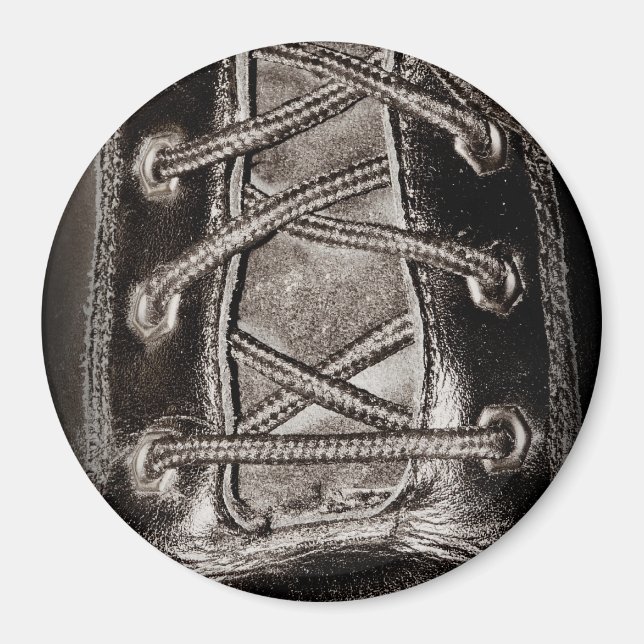 Svart läder och Snöre Magnet (Framsidan)