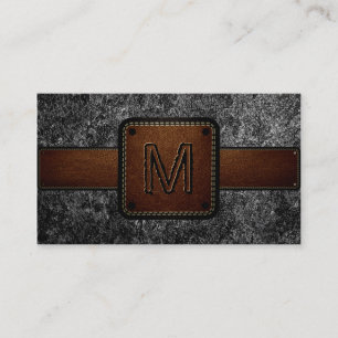 Svart läder Se Brown Monogram Visitkort