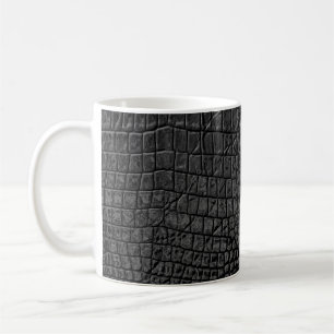 Svart läder struktur kaffemugg