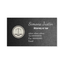 Svart läderadvokatvisitkort