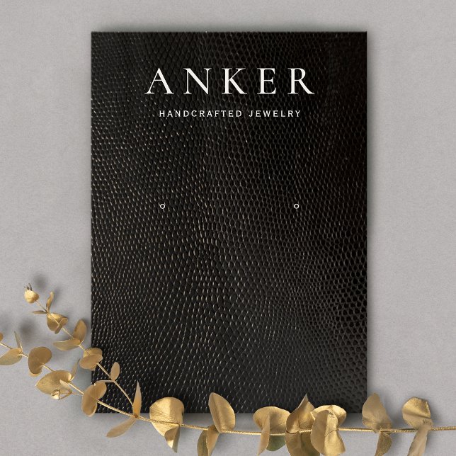 Svart läderavläsning, Visning Visitkort (Skapare uppladdad)