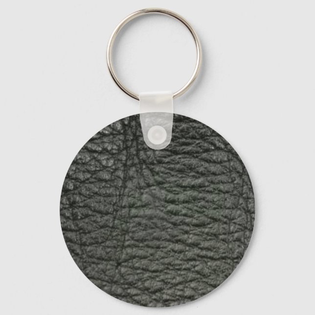 Svart lädereffekt nyckelring (Framsida)