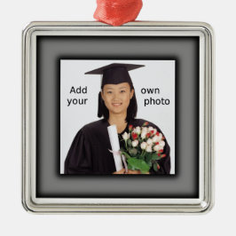 Svart lägg till foto julgransprydnad metall