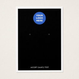 Svart, lägg till Logotyp Vit Gräns-Visning Visitkort