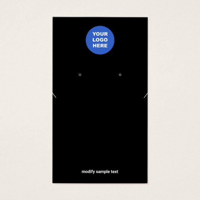 Svart, lägg till Visning för Necklace-Logotyp och  Visitkort (Framsidan)