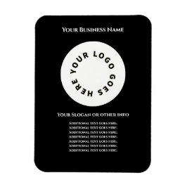Svart lägger till egen text och logotyp magnet