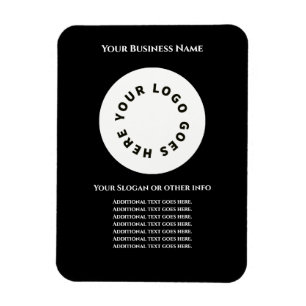 Svart lägger till egen text och logotyp magnet