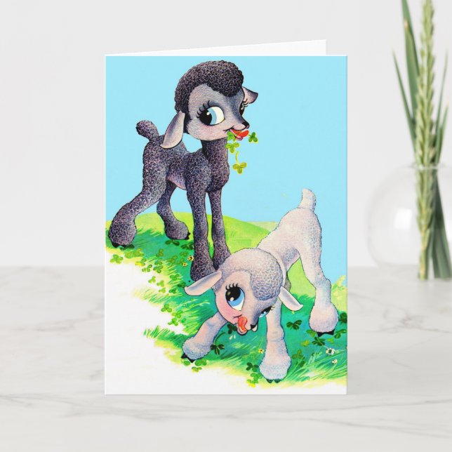 svart lamm vitt lamm kort (Framsida)