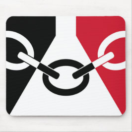 Svart landflagga musmatta