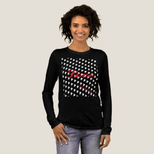 svart långärmad kärlek i rött frukt av anden t shirt