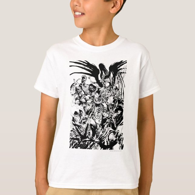 Svart Lanternor - Svartvit Tee (Framsida)