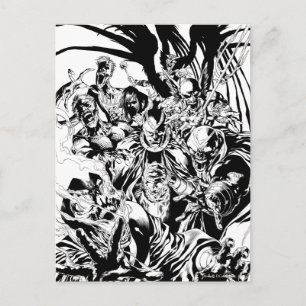 Svart Lanternor - Svartvit Vykort