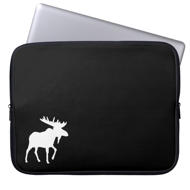 Svart laptop sleeve 15" för älg, (Framsidan)