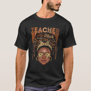 Svart lärare Afro Smart Afroamerikansk kärlek Mel T Shirt