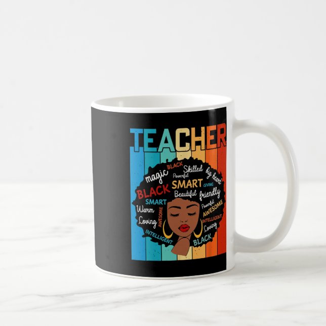 Svart Lärare Magi Svart Historik Utbildning Melani Kaffemugg (Höger)