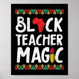 Svart lärare Magic School Funny Black Teacher Poster