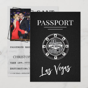 Svart Las Vegas-pass sparar datum Spara Datumet