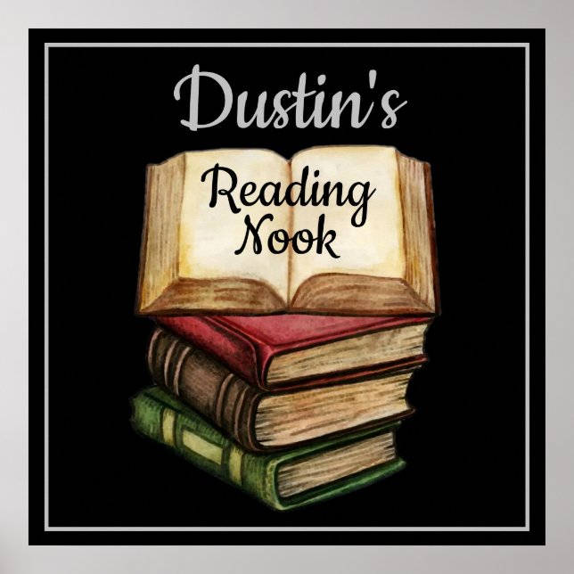 Svart läsnook poster (Framsidan)