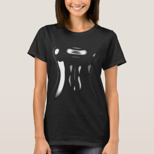 [Svart Latex] den glansiga latexT-tröja T Shirt