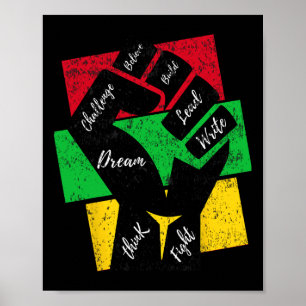 Svart ledare med inspirerande effekt, näthandtag, poster