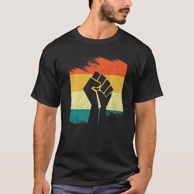 Svart ledare med inspirerande prestanda, snabb och t shirt (Framsida)