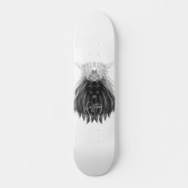 Svart Lejon med Antlers Krona och Monogram Mini Skateboard Bräda 18,5 Cm