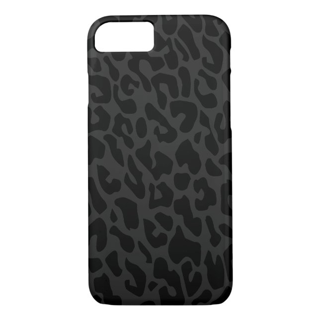 Svart leopard Case-Mate iPhone skal (Baksida)