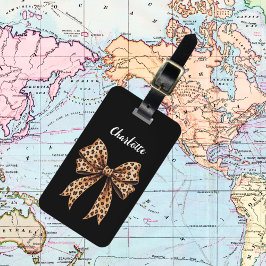 Svart leopard, skript namn bagagebricka