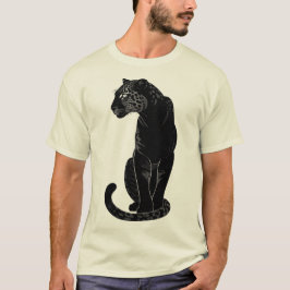 Svart leopard t shirt