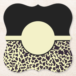 Svart Leopard Underlägg Papper