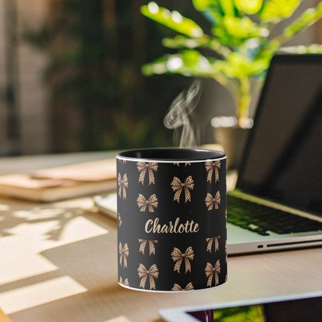 Svart leopardböna namn mugg (Skapare uppladdad)