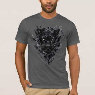 Svart Leopards Grafisk T-Shirt