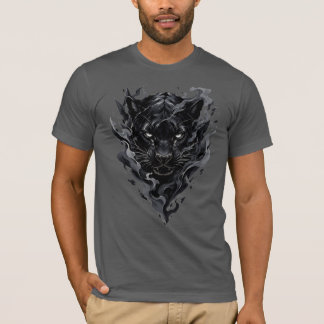 Svart Leopards Grafisk T-Shirt