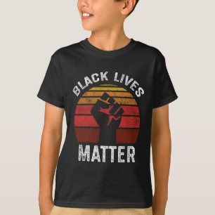 Svart lever problem med Blm Retro Manar Women Kids T Shirt