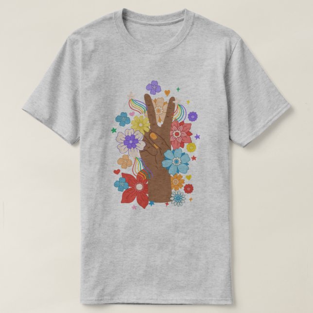 Svart LGBTQ-pröjsad t-shirt (Design framsida)