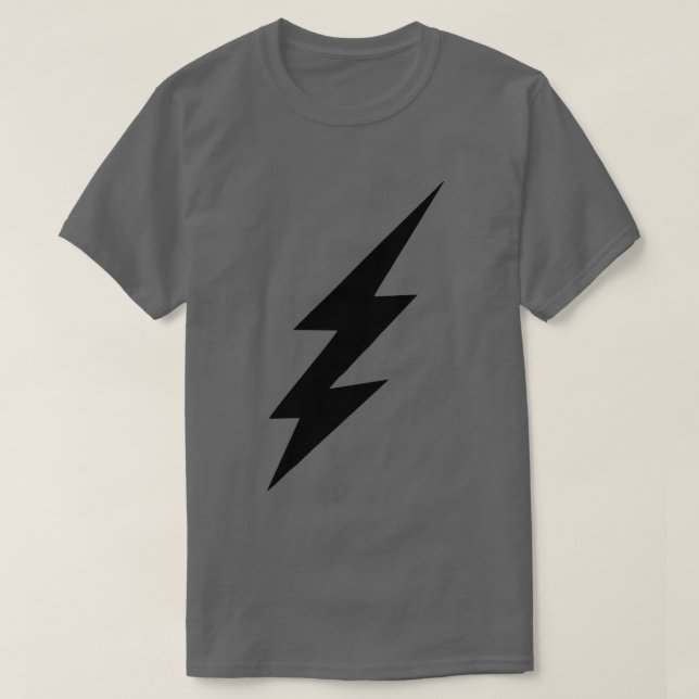 SVART LIGHTENING KASTA I SIG T SHIRT (Design framsida)