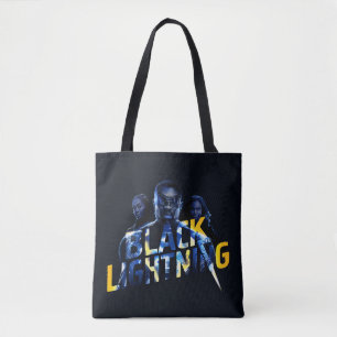 Svart Lightning Heroes-grafik Tygkasse