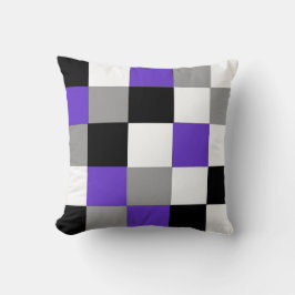 Svart, lila, grått och vit (Pillow) Kudde
