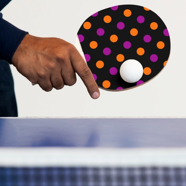 Svart Lila Orange Prickig Mönster Pingisracket (Insitu)