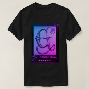 Svart, lilor och rosa G-/ApparelT-tröja Tee