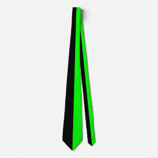 Svart & Limegrön delad färgdesign slips