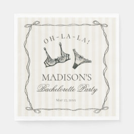 Svart Lingeri Dusch Sängkammarparty Bord Dekoratio Pappersservett