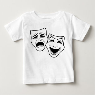 Svart linje för komedi och tragedi t shirt