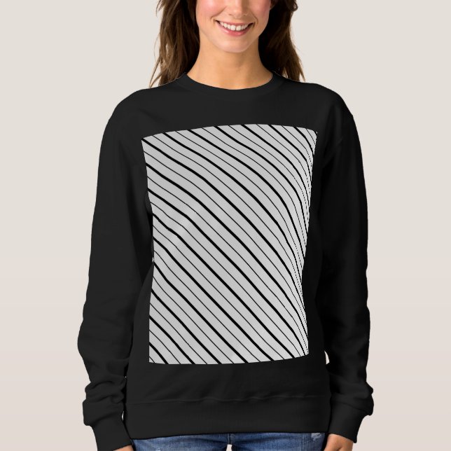 Svart Linje Geometri Enkel T Shirt (Framsida)