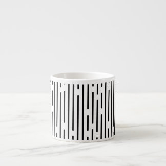 Svart Linje Geometriskt Mönster Espressomugg